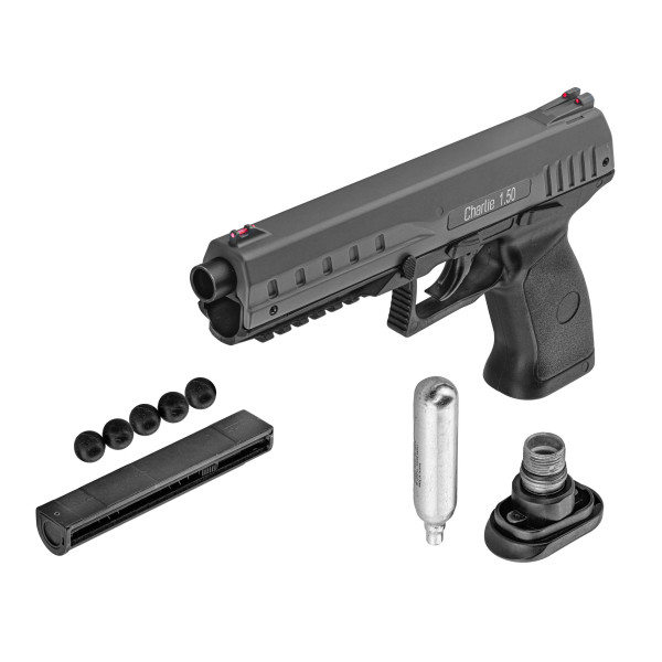 Pistolet Charlie 1,5 Calibre 50 à balles caoutchouc