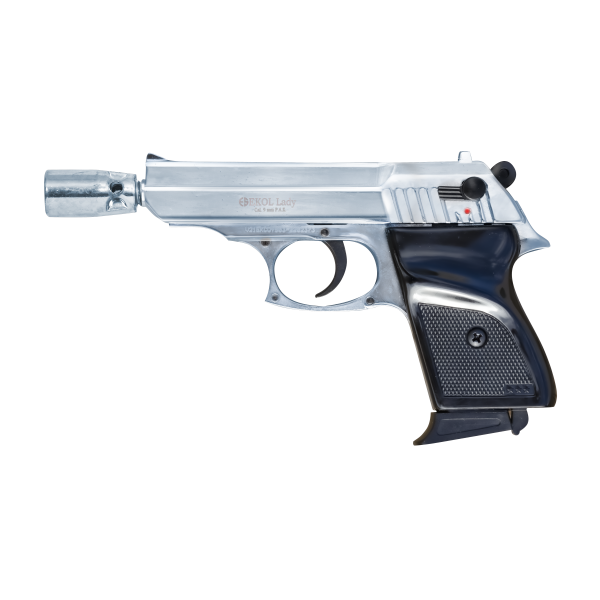 Pistolet Lady Chrome 9mm Pa : Compact, Sécurisé et Polyvalent