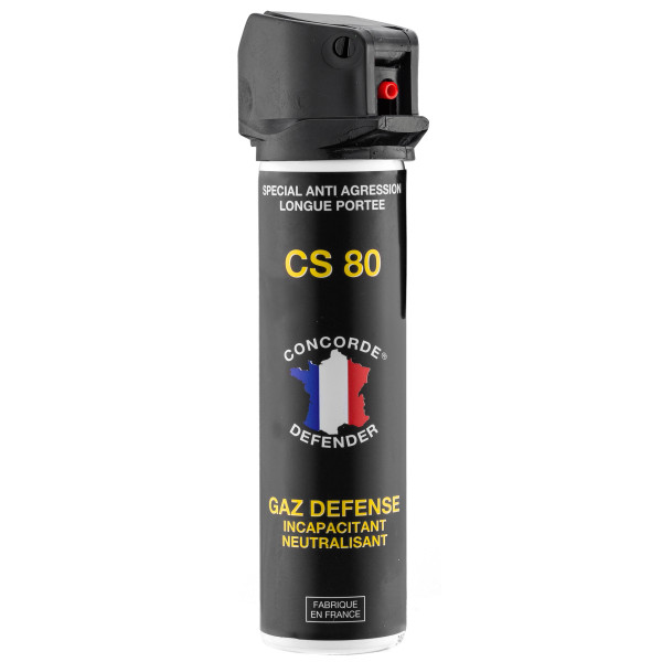 Aérosol Gaz CS 80 : Protection efficace, 10 jets longue portée