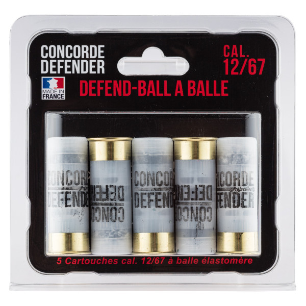 Cartouches Defend-Ball Cal. 12/67 Élastomère – Lot de 5
