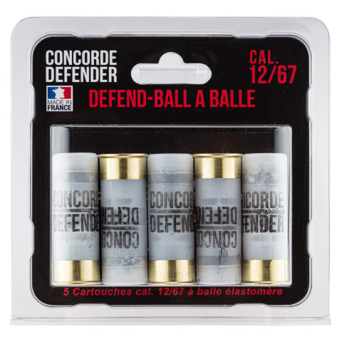 Cartouches Defend-Ball Cal. 12/67 Élastomère – Lot de 5