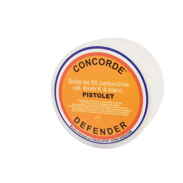 50 cartouches 8 mm PAK Concorde Defender – tir fiable