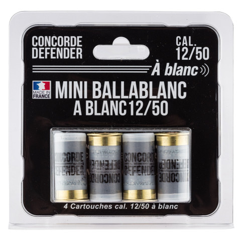 Cartouches à blanc cal. 12/50 Concorde Defender – Lot de 4