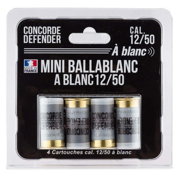 Cartouches à blanc cal. 12/50 Concorde Defender – Lot de 4