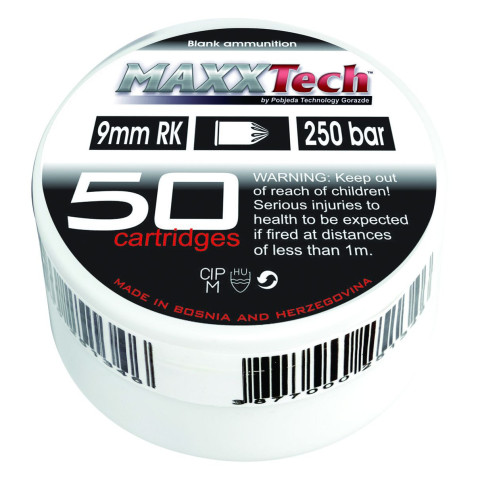 Balles à blanc 9mm/380 Rev Maxxtech – Lot de 50
