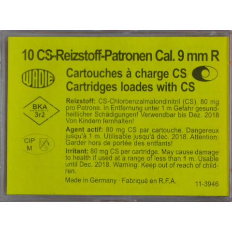 Cartouches gaz WADIE 9mm/380 CS – Pack de 10