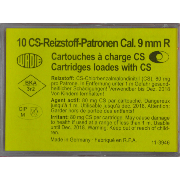 Cartouches gaz WADIE 9mm/380 CS – Pack de 10