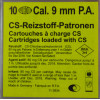 Cartouches 9 mm CS PA Gaz WADIE – Lot de 10 unités