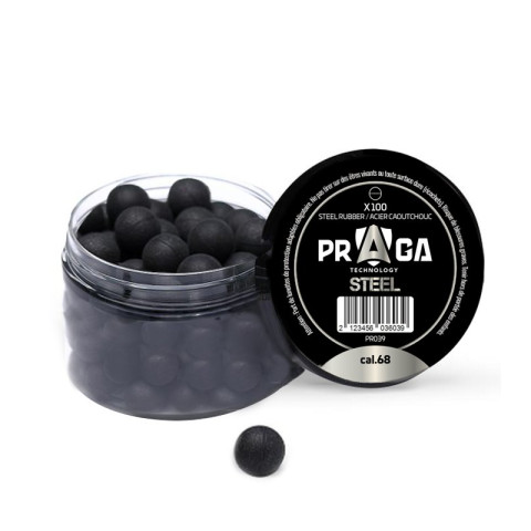 Billes caoutchouc acier C68 Praga Technology x100