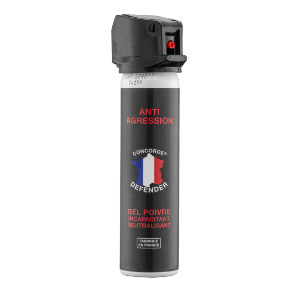 Gel poivre Concorde Defender 75 ml, protection en espace confiné