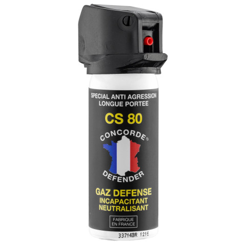 Spray gaz CS 80 Concorde Defender 50 ml – protection légale
