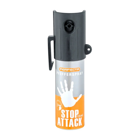 Bombe lacrymogène au gaz poivre OC 15 ml Perfecta Stop Attack
