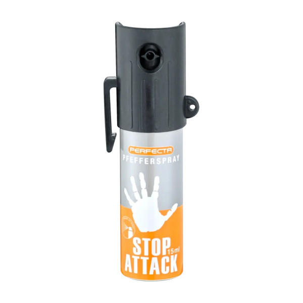 Bombe lacrymogène au gaz poivre OC 15 ml Perfecta Stop Attack