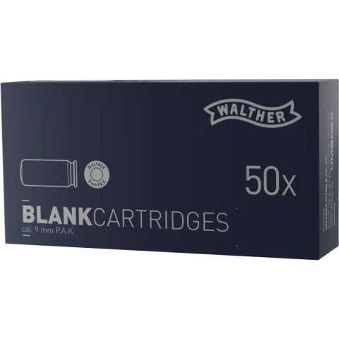 Cartouches à blanc 9 mm Walther - Pack de 50