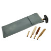 Kit de nettoyage carabine Megaline calibre 8 mm avec étui simili cuir et accessoires laiton