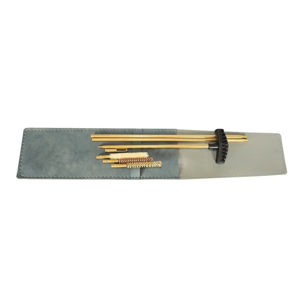 Kit de nettoyage carabine Megaline calibre 8 mm avec étui simili cuir et accessoires laiton