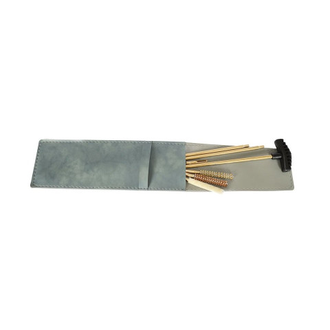 Kit de nettoyage carabine Megaline calibre 11 mm avec étui Skaï et accessoires laiton