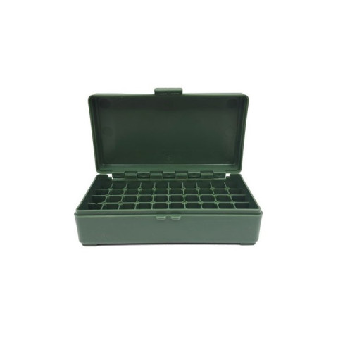 Boîte de rangement 50 munitions cal 9mm verte Megaline