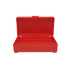 Boîte de rangement 50 munitions calibre 9mm rouge Megaline