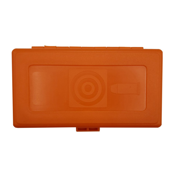 Boîte de rangement 50 munitions calibre 9mm orange Megaline
