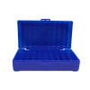 Boîte de rangement munitions Megaline calibre 45 ACP 50 cartouches bleue
