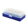 Boîte de rangement munitions Megaline calibre 45 ACP 50 cartouches bleue