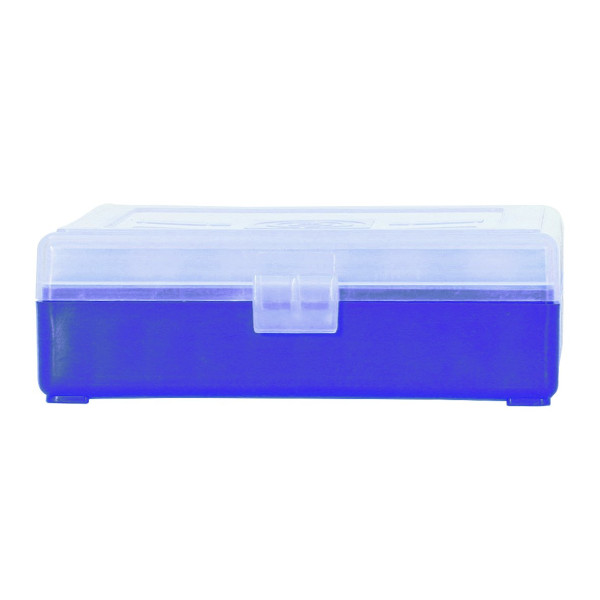 Boîte de rangement 100 munitions calibre 9mm couvercle transparent Megaline