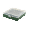 Boîte de rangement 100 munitions calibre 9mm couvercle transparent Megaline