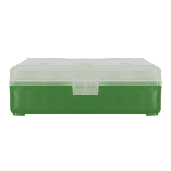 Boîte de rangement 100 munitions calibre 9mm couvercle transparent Megaline