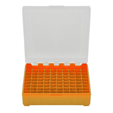 Boîte de rangement 100 munitions calibre 9mm couvercle transparent Megaline