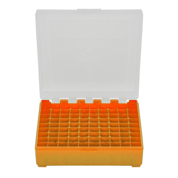 Boîte de rangement 100 munitions calibre 9mm couvercle transparent Megaline
