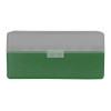 Boîte de rangement munitions Megaline calibre 223 verte couvercle transparent 50 cartouches