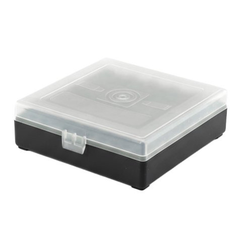 Boîte de rangement munitions Megaline noire couvercle transparent 100 cartouches cal 22LR et 25 ACP