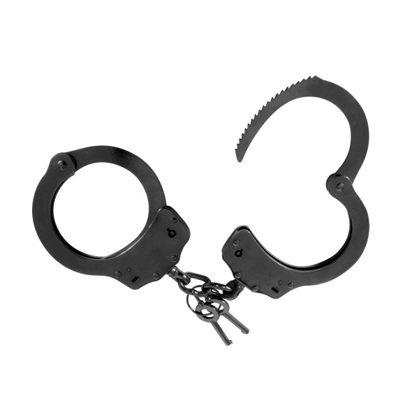 Menottes de poignets acier double verrouillage Clovx noires