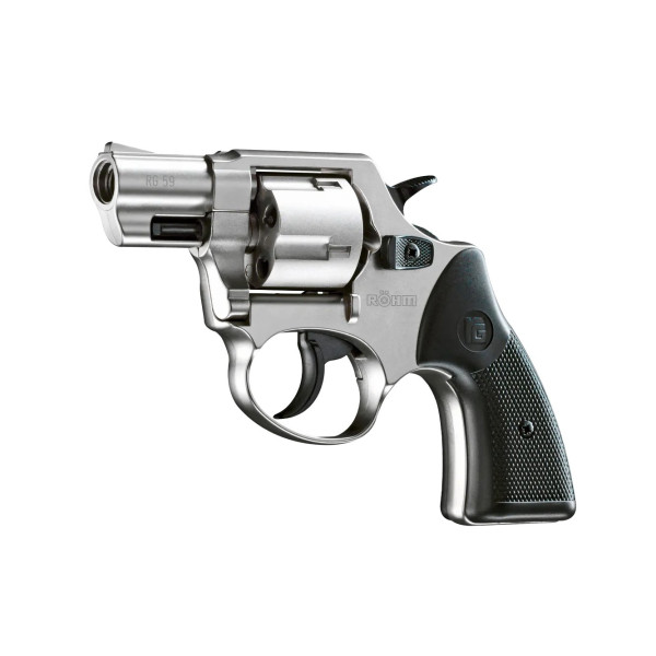 Revolver à blanc Rohm RG 59 calibre 9 mm aluminium chromé